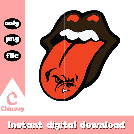 Cleveland browns football tongue svg, cleveland browns nfl football​ svg