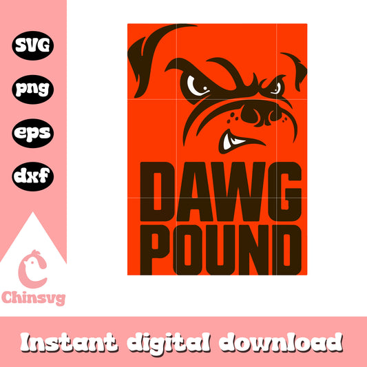 Cleveland browns nfl dawg pound svg, nfl football cleveland browns svg