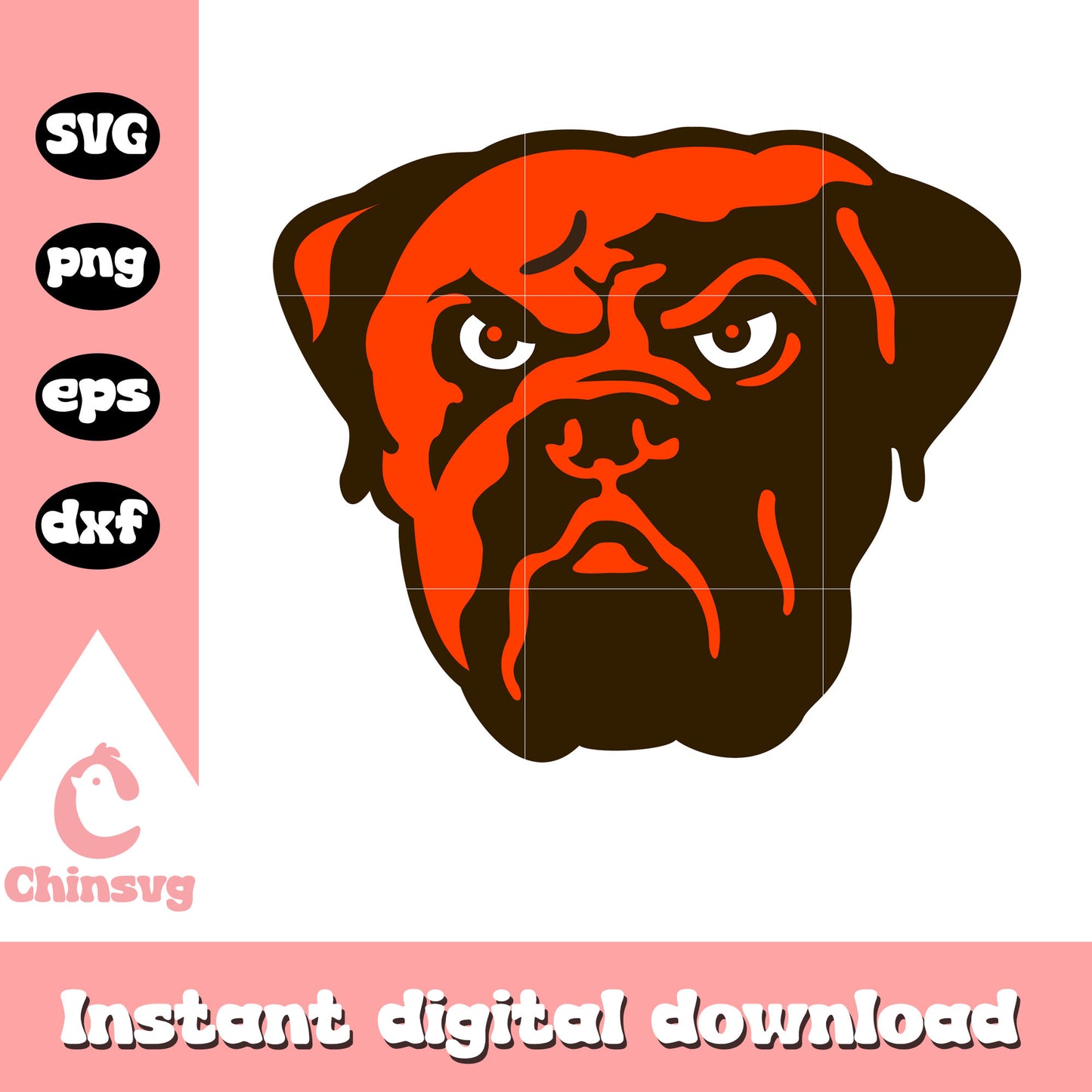 Cleveland browns nfl dog head logo svg, cleveland browns nfl team svg