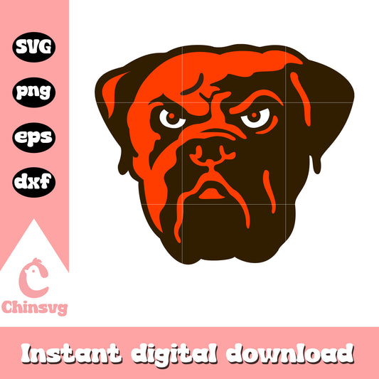 Cleveland browns nfl dog head logo svg, cleveland browns nfl team svg