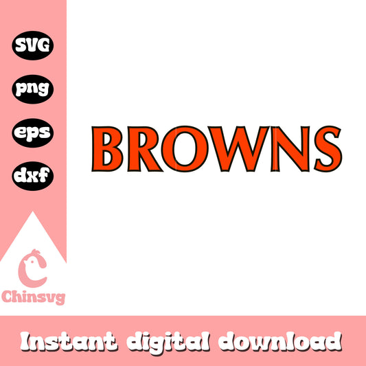 Cleveland browns nfl font design svg, nfl cleveland browns team svg