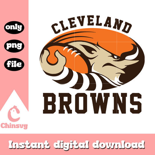 Cleveland browns nfl football logo design svg, nfl football svg