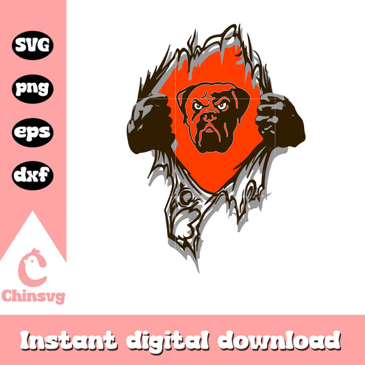 Cleveland browns nfl football logo svg, cleveland browns dog logo svg