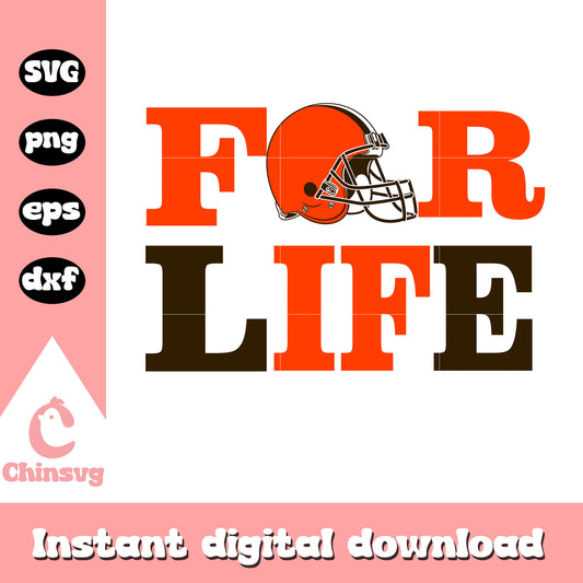 Cleveland browns nfl for life helmet svg, cleveland browns logos svg