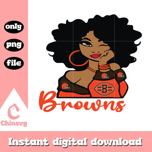 Cleveland browns nfl girl design svg, nfl teams svg