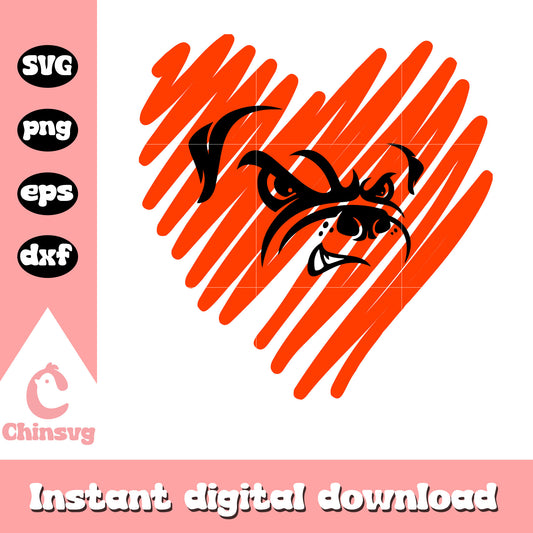 Cleveland browns nfl heart vector svg, logo cleveland browns images svg