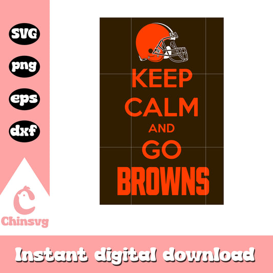 Cleveland browns nfl keep calm and go browns svg, cleveland browns logo svg