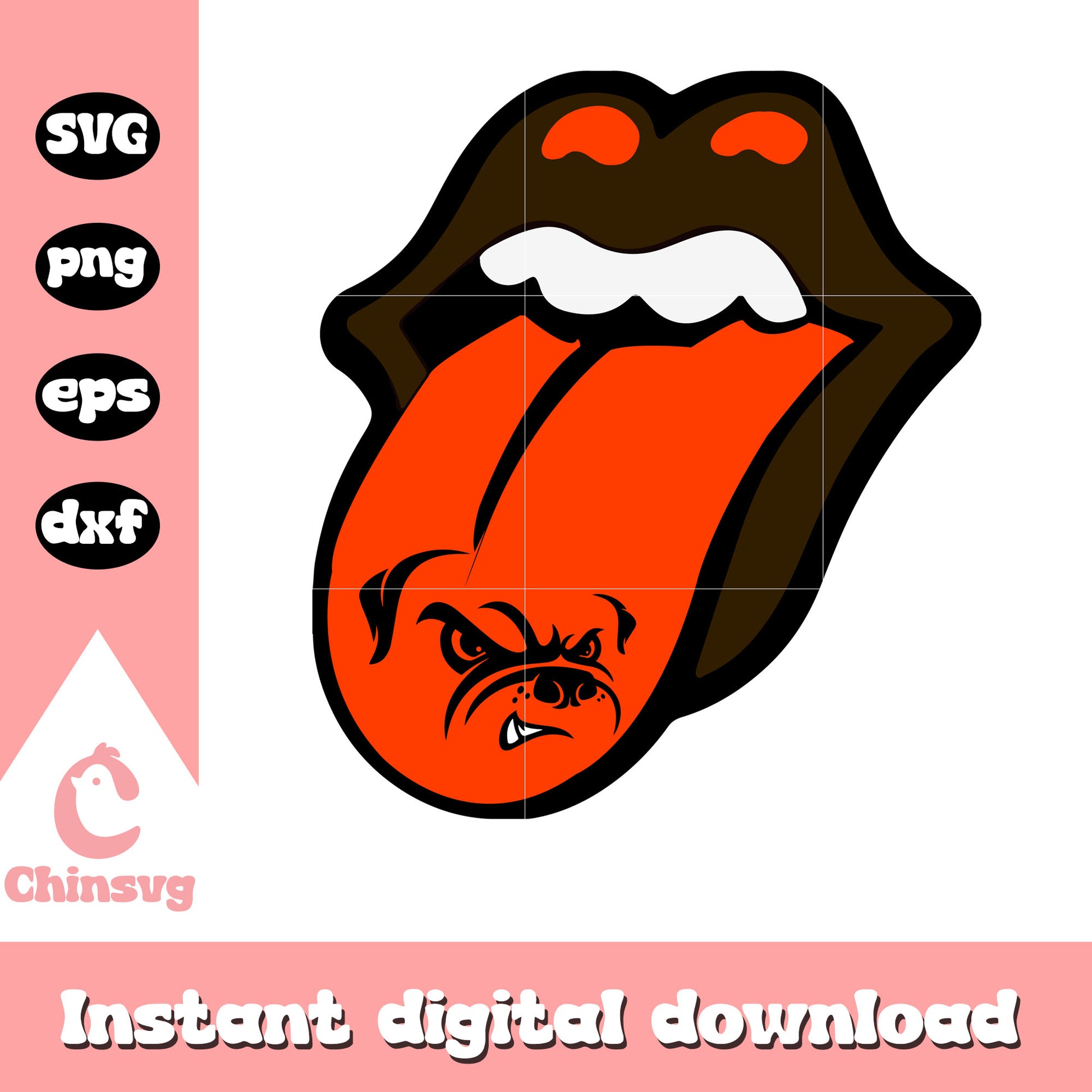Cleveland browns nfl tongue logo svg, cleveland browns old logo svg