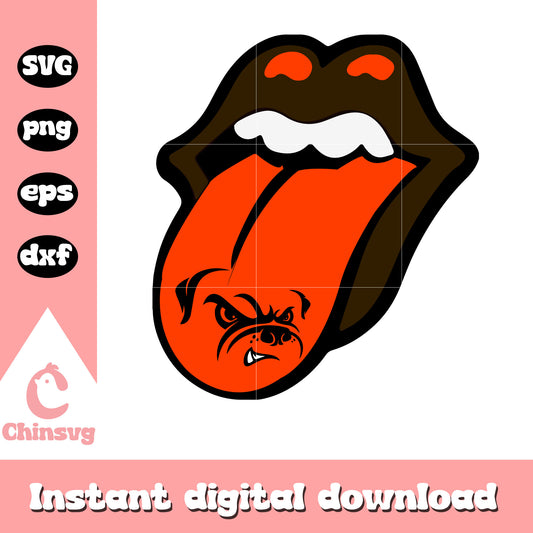 Cleveland browns nfl tongue logo svg, cleveland browns old logo svg