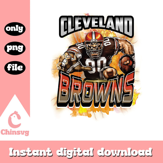 Cleveland browns pro custom png, nfl cleveland browns png