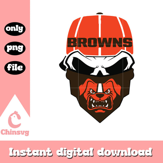 Cleveland browns skull logo design svg, cleveland browns football svg