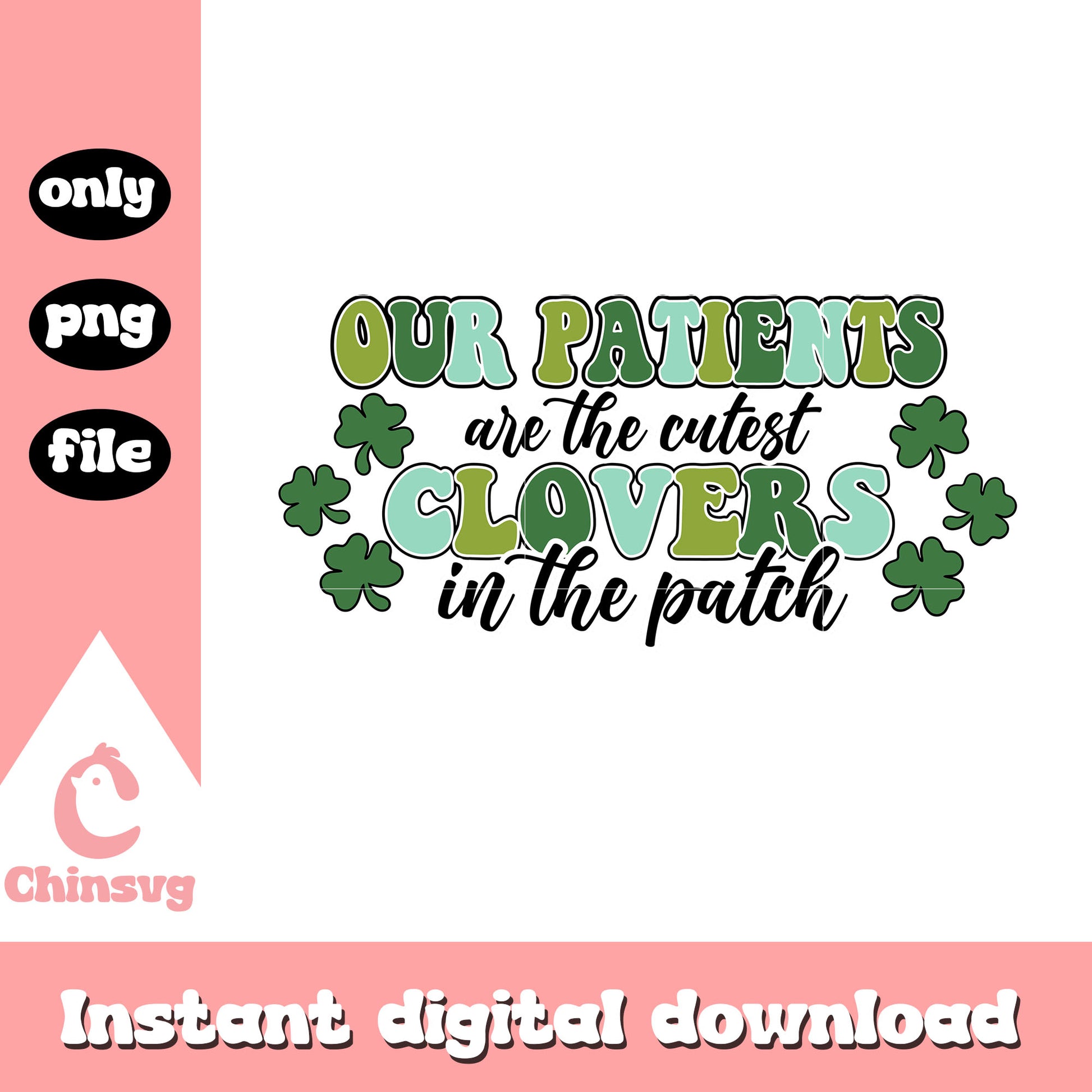 Clover clipart st patrick’s png, st patrick's decor​​ png