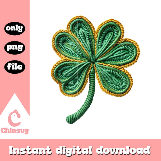 Clover crochet st patrick’s png, st patrick's day clover​​​ png