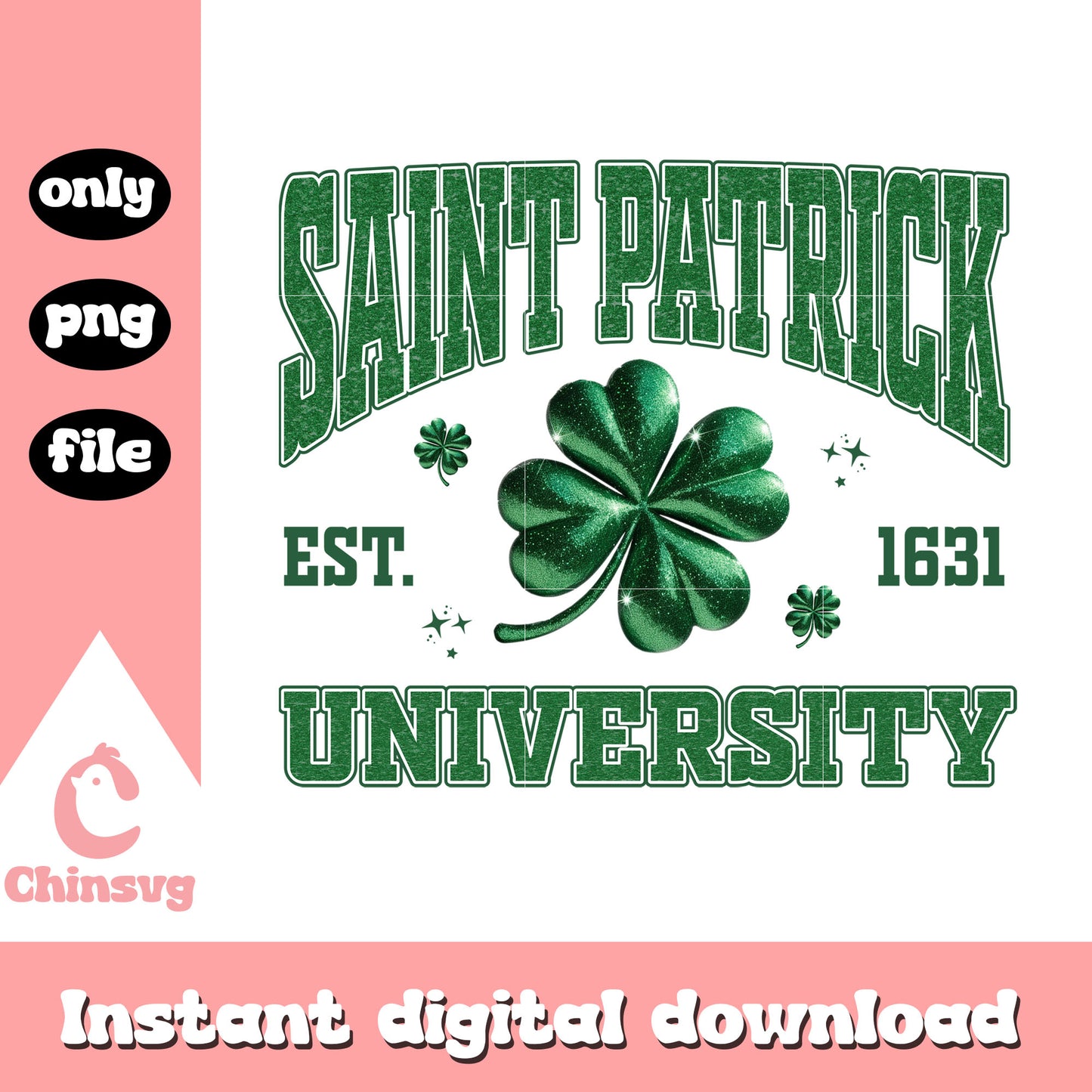 Clover university st patrick’s png, st patricks day images​ png
