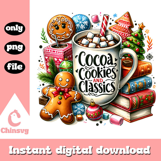 Cocoa cookies and classics design png, hot chocolate​ png
