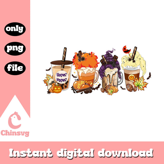 Coffee cup hocus pocus halloween png, halloween hocus pocus png