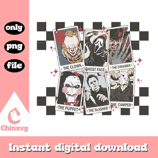 Collage picture spooky characters film design png, trick or treat png