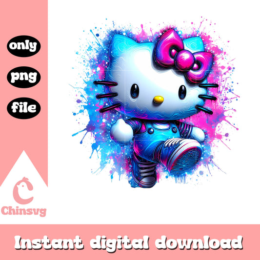 Colorful hello kitty png, sanrio characters png, cartoon png