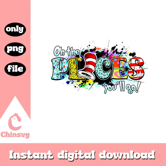 Colorful oh the place you'll go design png, oh the place you'll go png