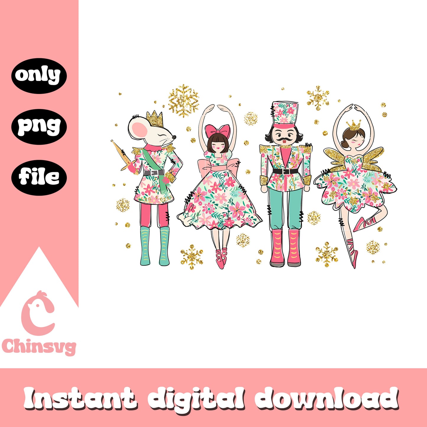 Color nutcracker ballet christmas png, nutcracker christmas​ png