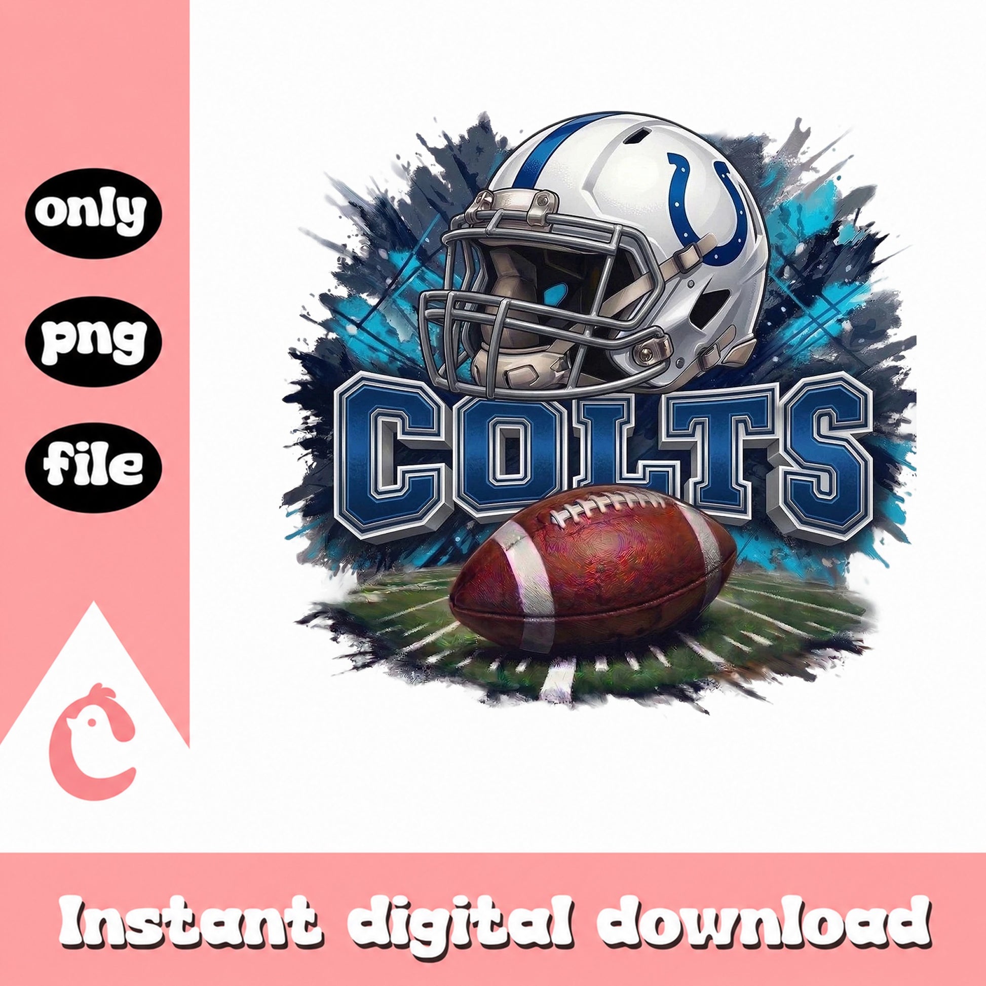 Colts Football Helmet PNG, Indianapolis Football PNG, NFL PNG
