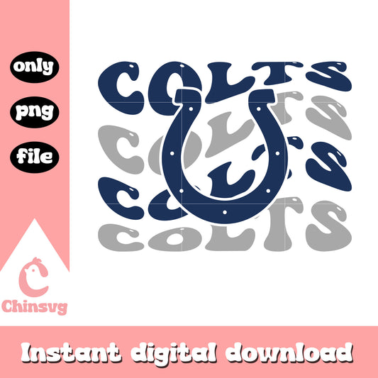Colts football team wave font png, Indianapolis Colts team png