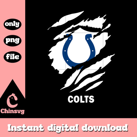 Colts logo white paint png, nfl indianapolis colts​​​​​ png
