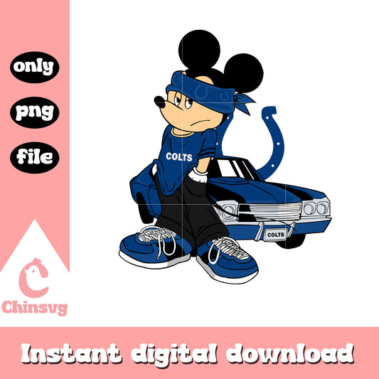Colts mickey style logo png, indianapolis colts nfl​ png