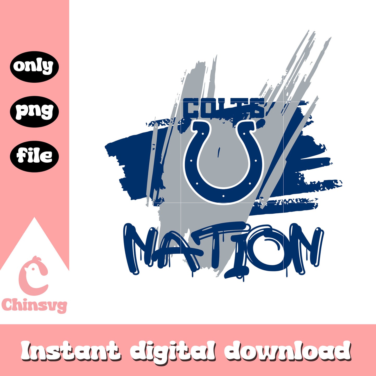 Colts nations logo design png, Indianapolis Colts png