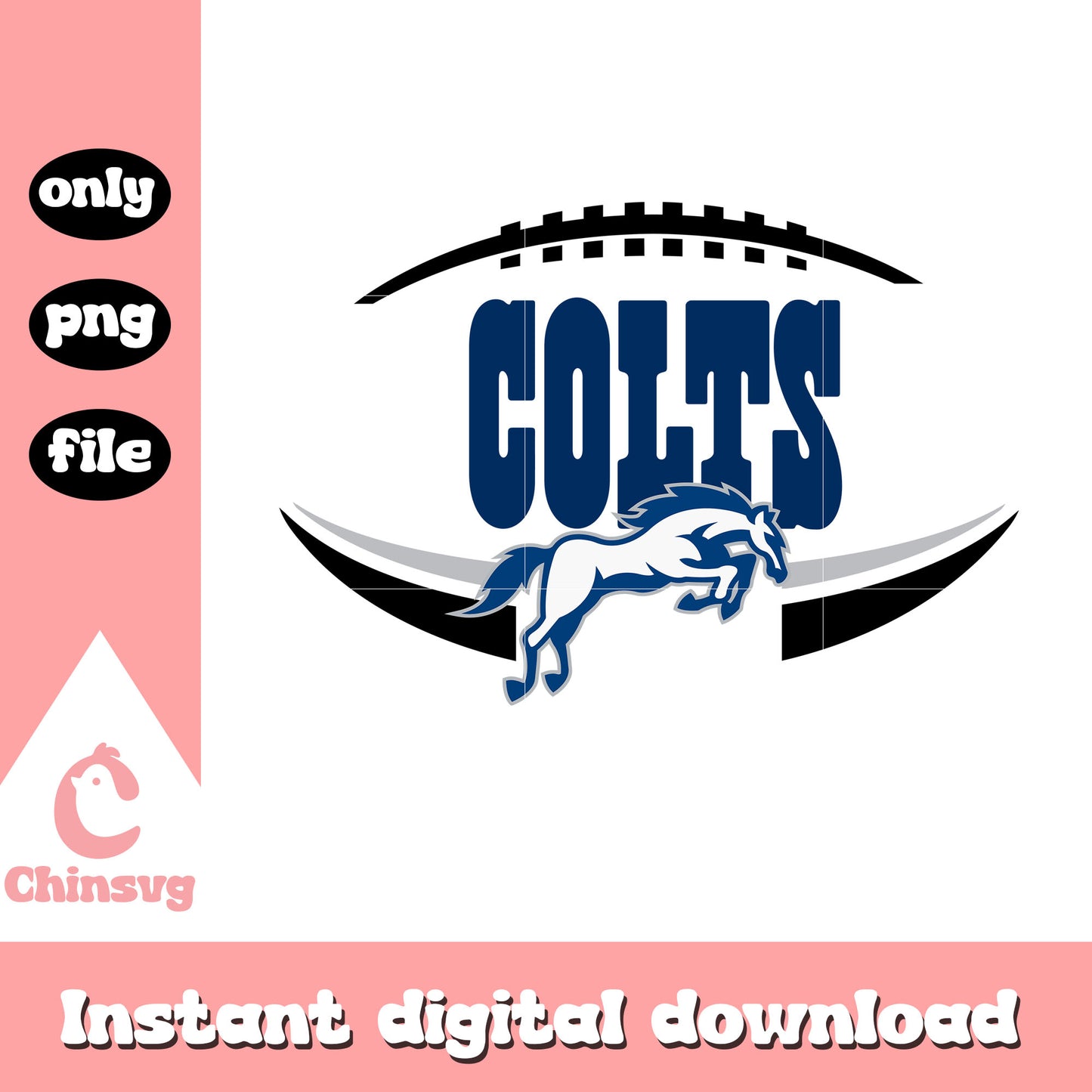 Colts nfl ball logo sign svg, indianapolis colts logos svg