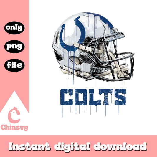 Colts nfl helmet dripping png, Indianapolis Colts helmet png