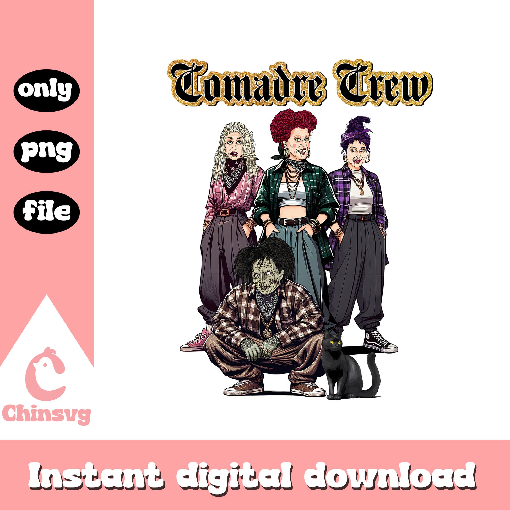 Comadre crew hocus pocus characters png, hocus pocus series png