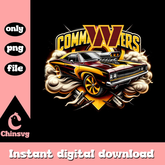 Commanders car nfl design png, Washington Commanders png