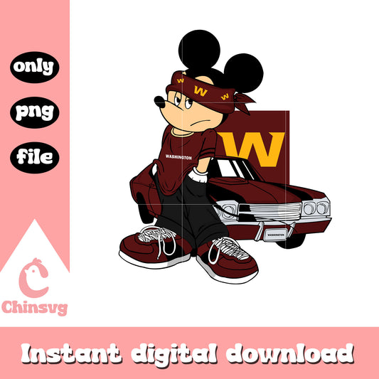 Commanders mickey style logo png, nfl commanders​​​​ ​png