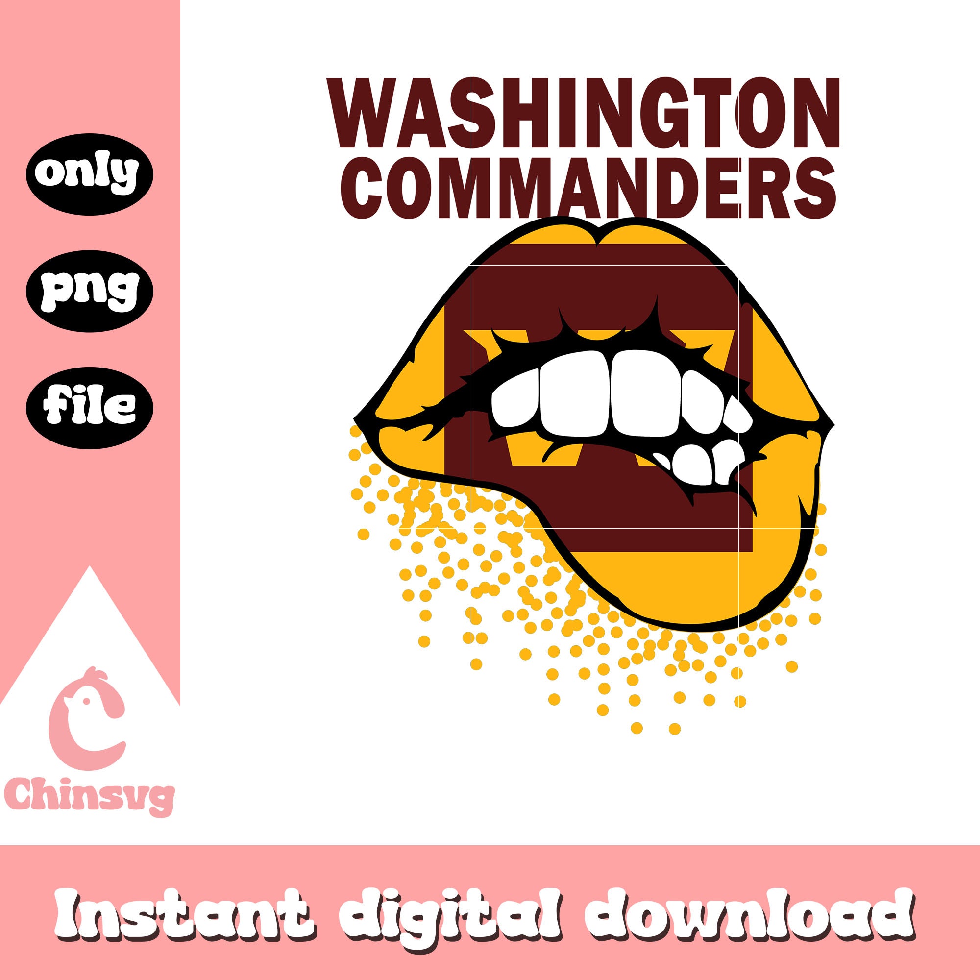 Commanders red lips design png, nfl washington commanders png – Chinsvg