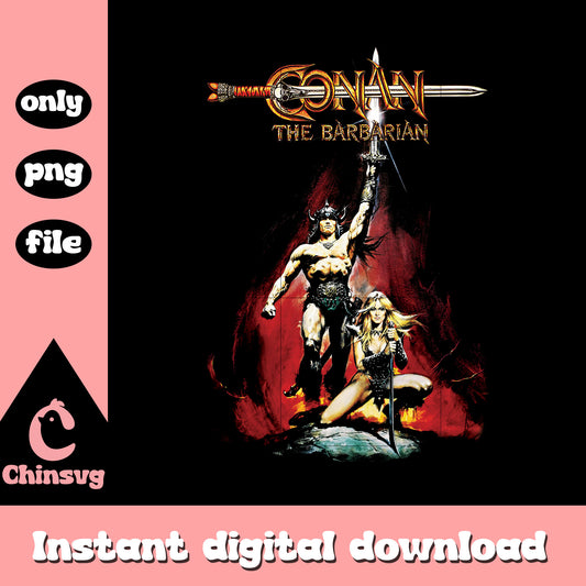 Conan the barbarian poster film png, film png, poster design png