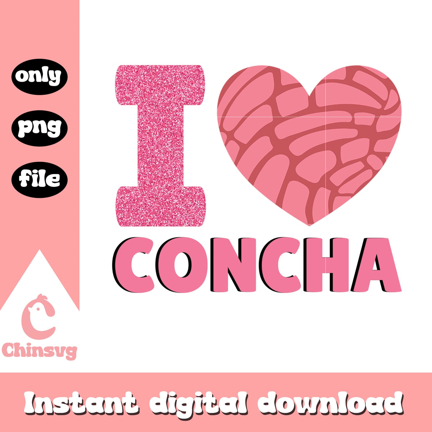 Conchas pink love valentine png, love valentines day​​ png