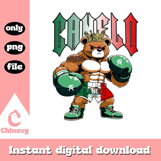 Conelo alvarez bear design png, team conelo png, boxing png