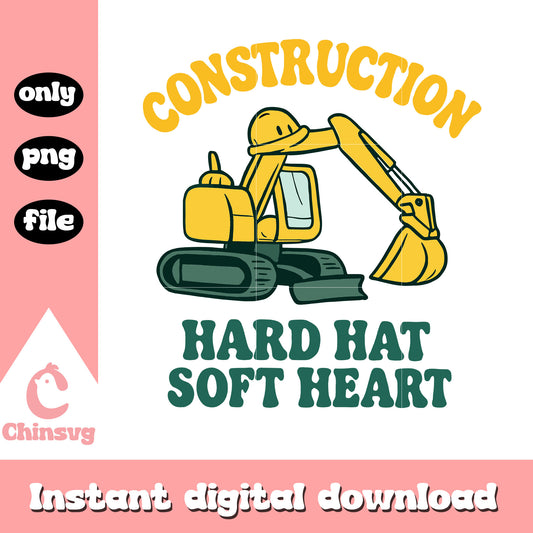 Construction hard hat soft heart png, construction png​