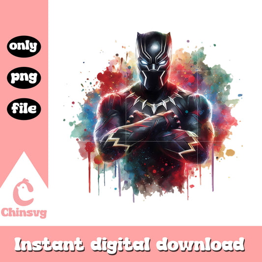 Cool black panther superhero png, marvel movie in order png