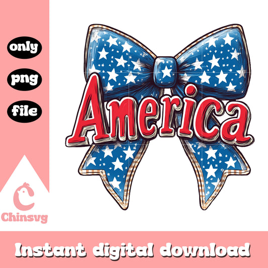 Coquette bow america design png, america png, freedom png