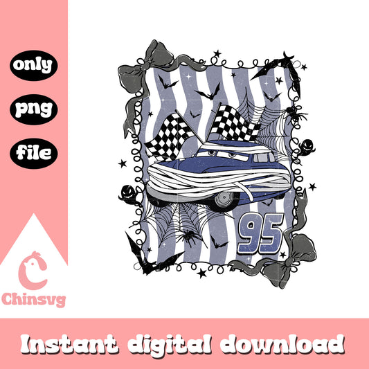 Coquette bow doc hudson frame design png, disney cars cartoon png