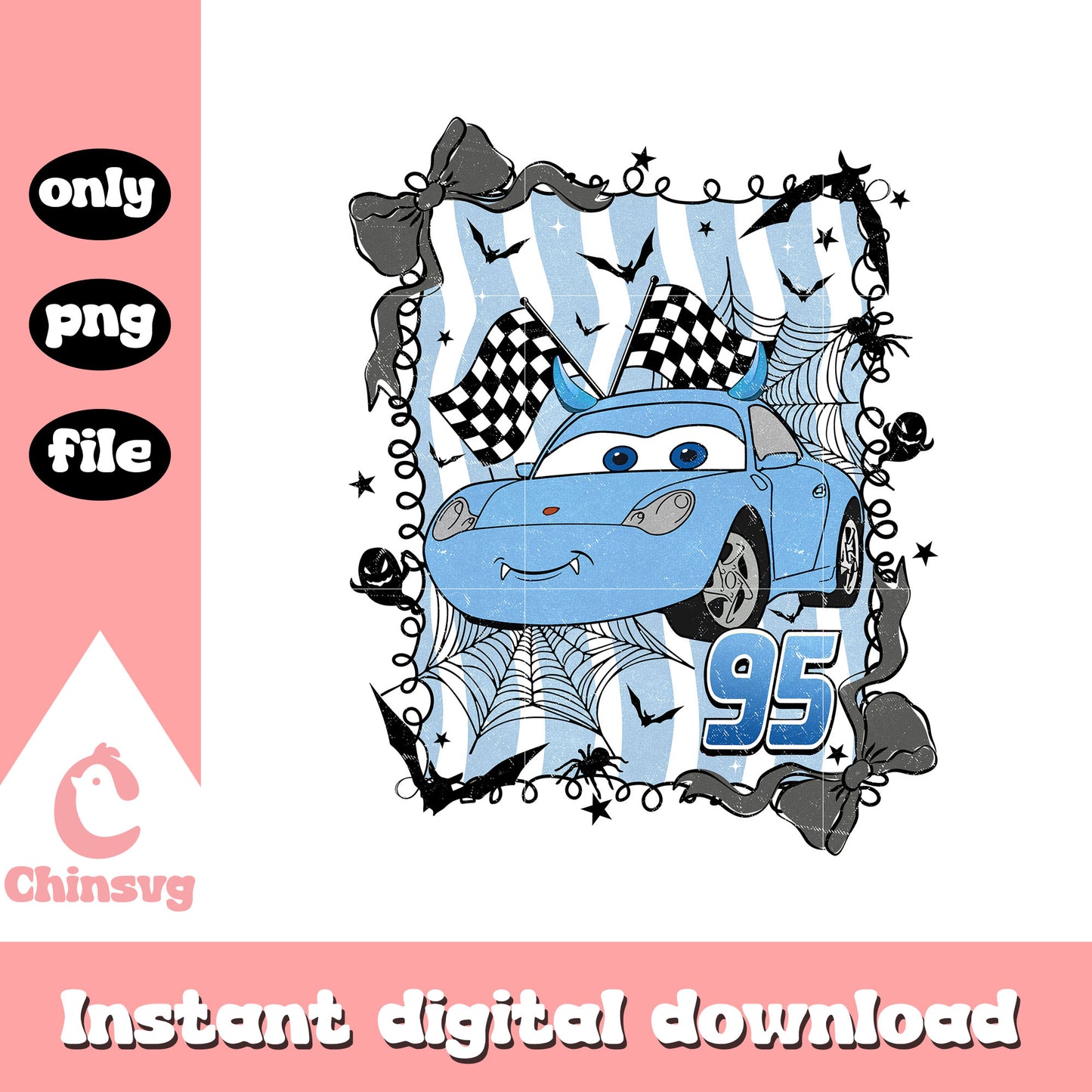 Coquette bow sally halloween frame design png, sally carrera png