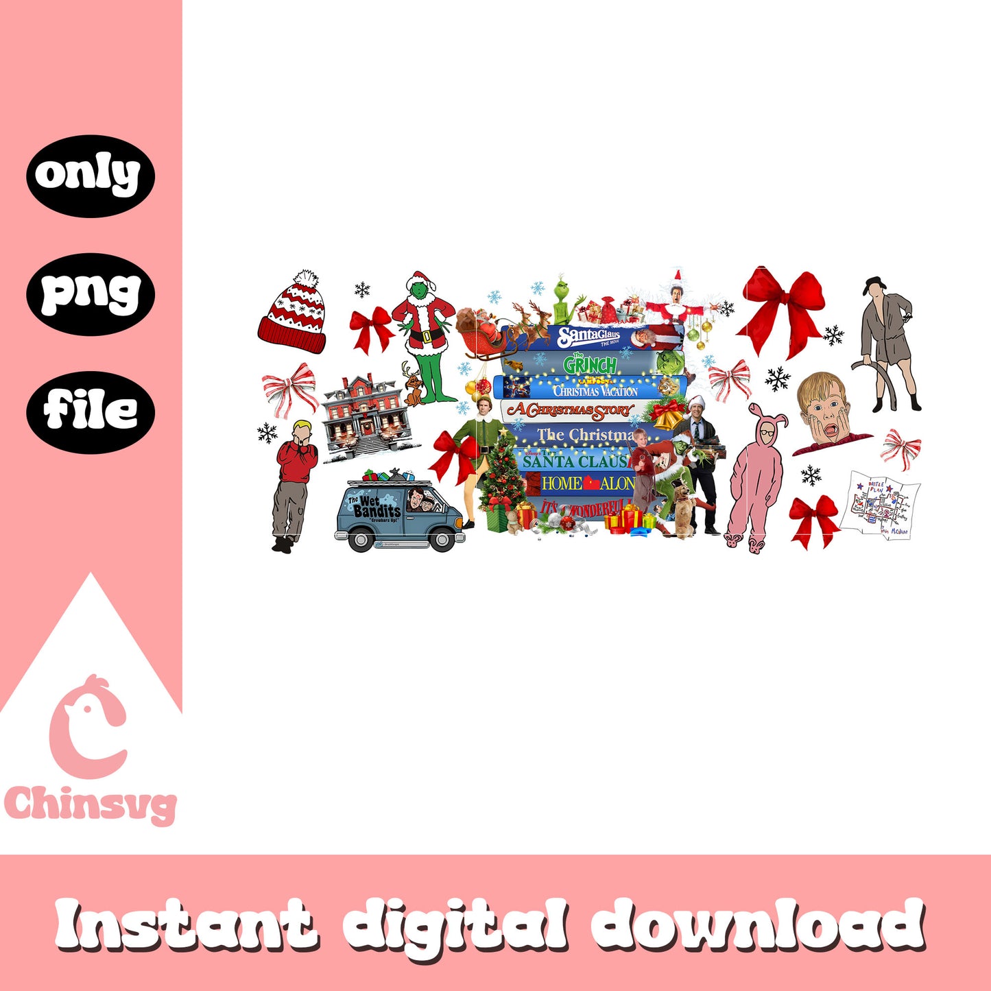 Coquette christmas grinch novel design png, the grinch pics png