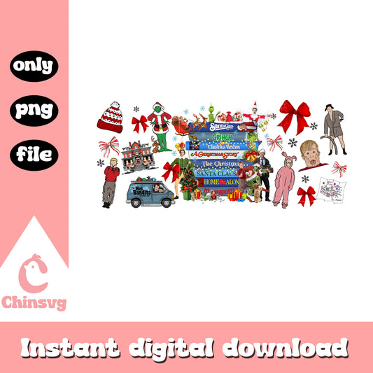 Coquette christmas grinch novel design png, the grinch pics png