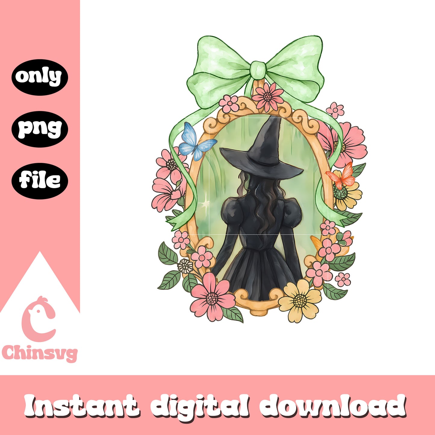 Coquette wicked change for good mirror png, disney movie png