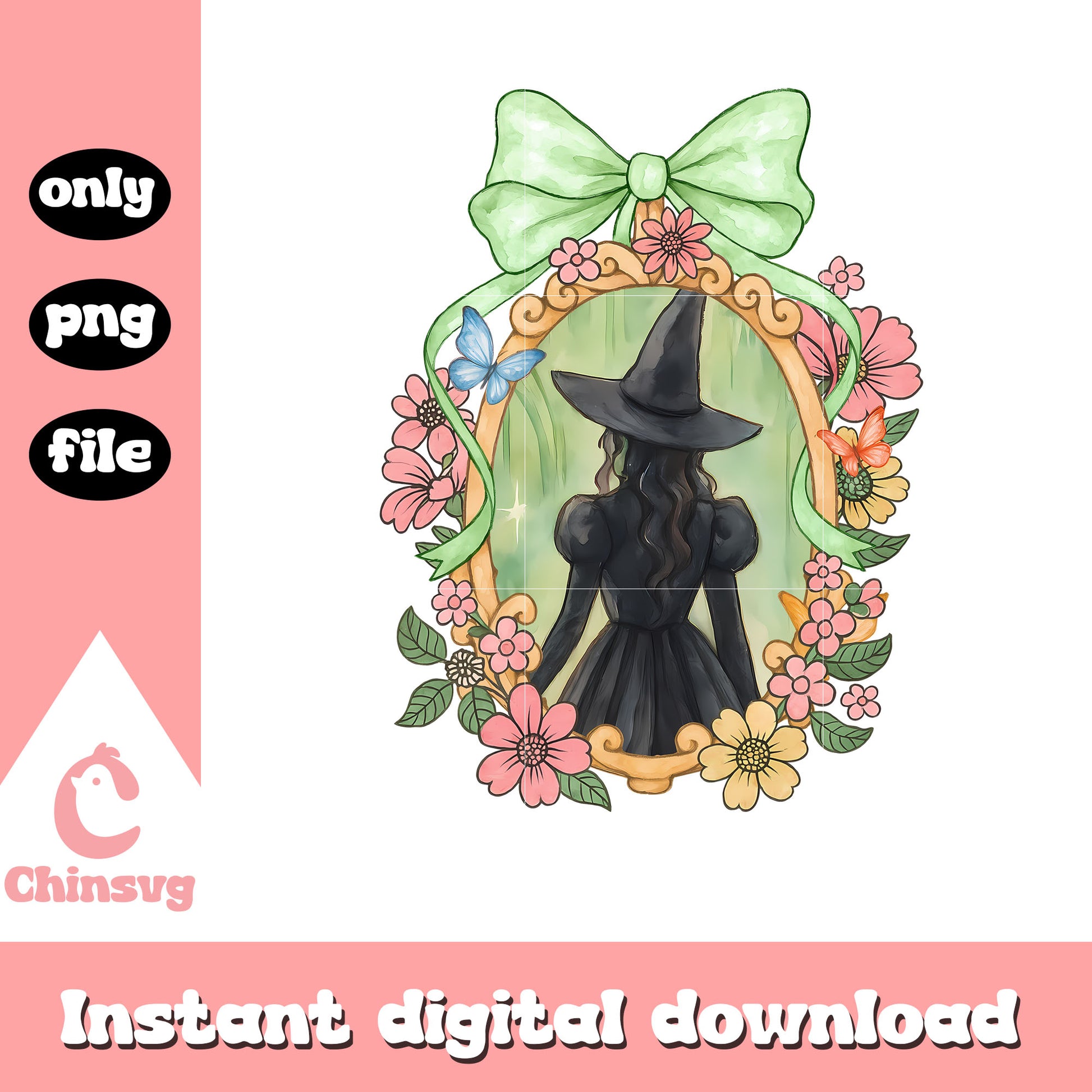 Coquette wicked change for good mirror png, disney movie png