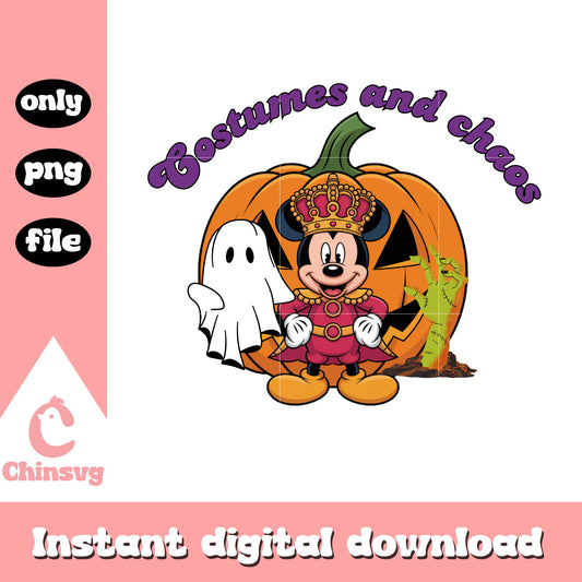 Costumes and chaos mickey king png, mickey disney png
