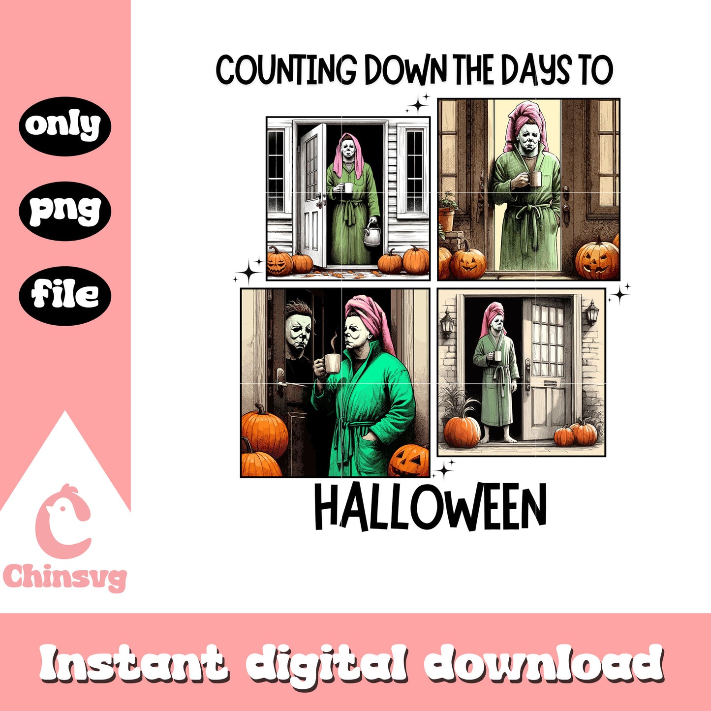 Counting down days to halloween design png, when is halloween png