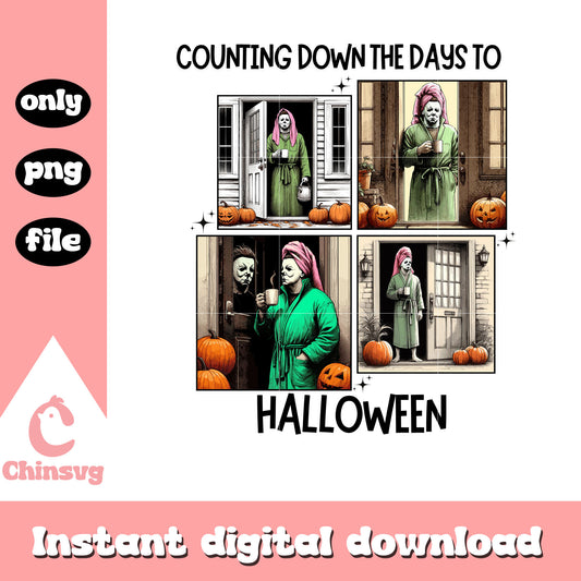 Counting down days to halloween design png, when is halloween png